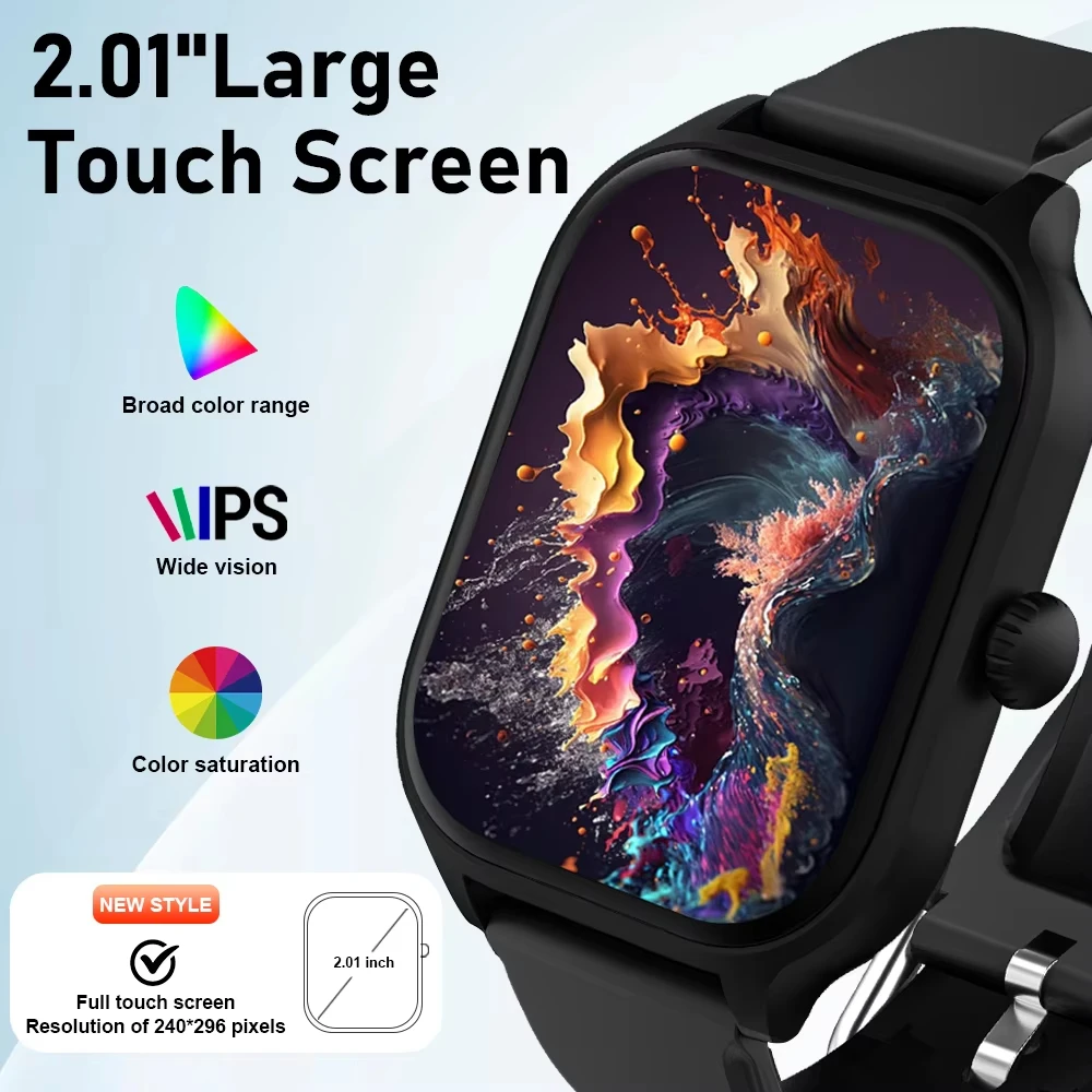 KaiAqua 2025 New H9 Smartwatch Dial to Answer Calls Calorie Tracking Heart Rate Blood Oxygen Monitoring Bluetooth Smartwatch