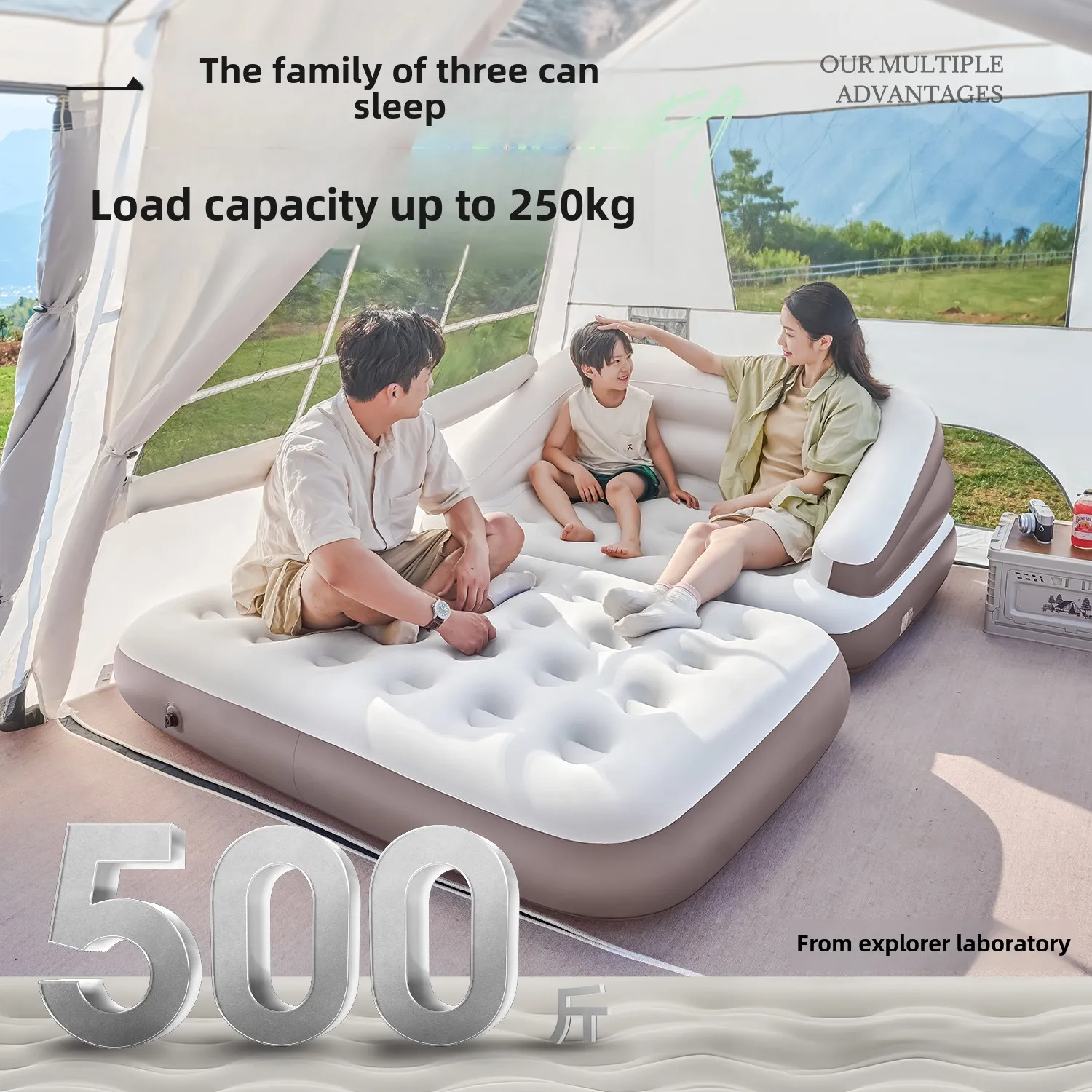 

Inflatable Sofa Outdoor Furniture Patio Inflatable Chair Lazy Sofa Sleeping Pad Air Mattress Portable Fold Camping Equipment