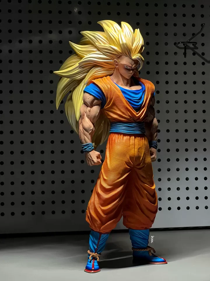 

34 см фигурка Dragon Ball Super Three Wukong, высококачественная статуя Super Three GK, модель, орнамент, периферийные устройства, подарок для мальчика