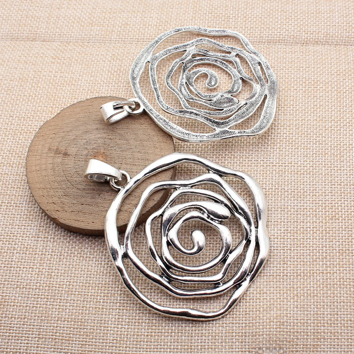 Layer Charm Whirlpool Pendant Collection Charms For DIY Bracelet Necklace Jewelry Making Supplies