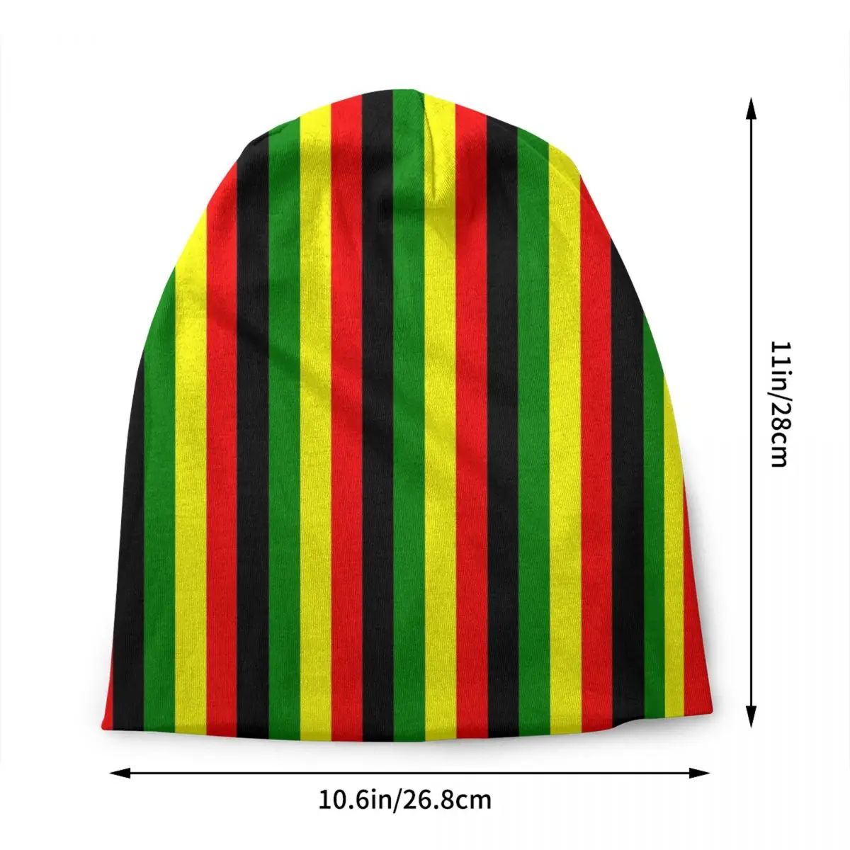 Rasta Colors Red Green Gold Bright Colored Striped Bonnet Hat Knitted Hats Hip Hop Jamaican Warm Winter Skullies Beanies Caps