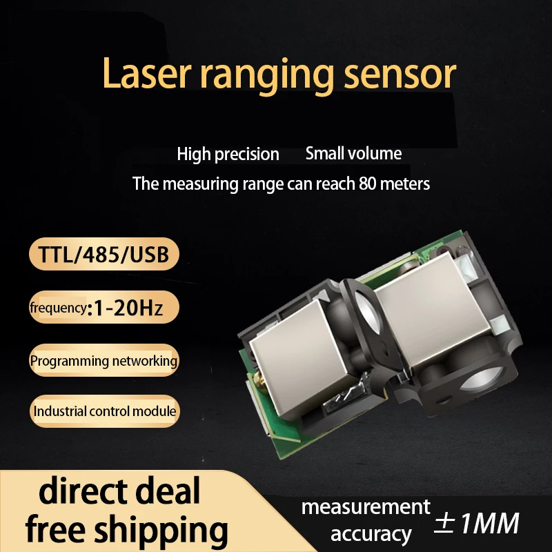 Programming networking of high-precision 20HZ displacement sensor for laser rangefinder module