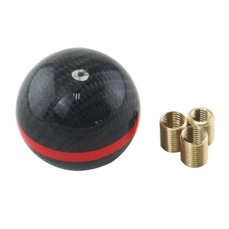 WLR RACING - Real Carbon Fiber Gear Shift Knob Manual Automatic Spherical Shift Knob For Honda Acura/TOYOTA/NISSAN GSK06-0CF