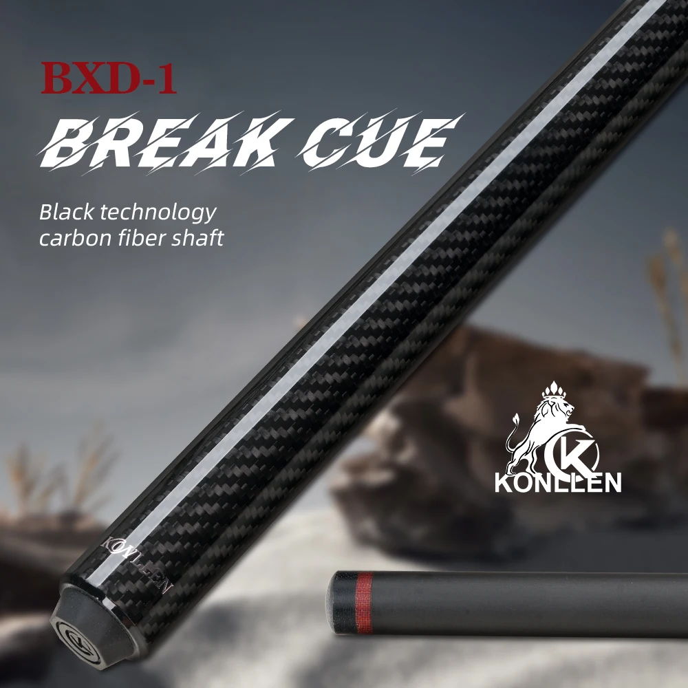 

KONLLEN Break cue Pool cue Stick 13mm Tip Carbon Fiber Shaft Punch Cue 58" Stick 1/2 spint Billiard Cues