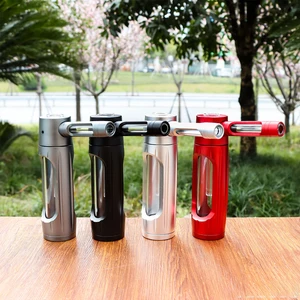 Pipa de fumar de agua de aleación de aluminio portátil con tazones de vidrio Pipada de tabaco desmontable para accesorios de humo shisha 12 Mejor tubería de aceite de vidrio de ventas - №7