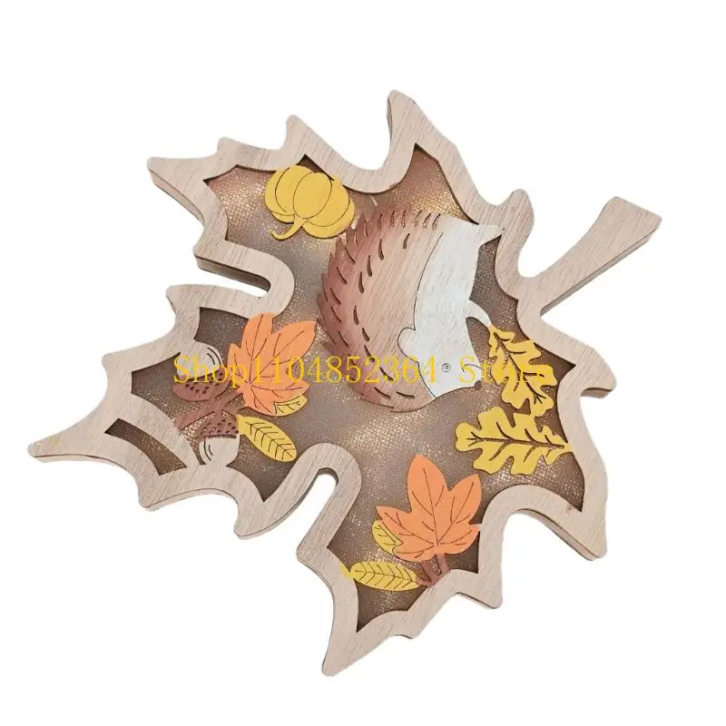 652F Thanksgiving Holzschnitzerei Handwerk Tischschild Dekoration Herbsternte Zuhause Akzentstück für DIY Urlaub Tischdekoration – Detail 5