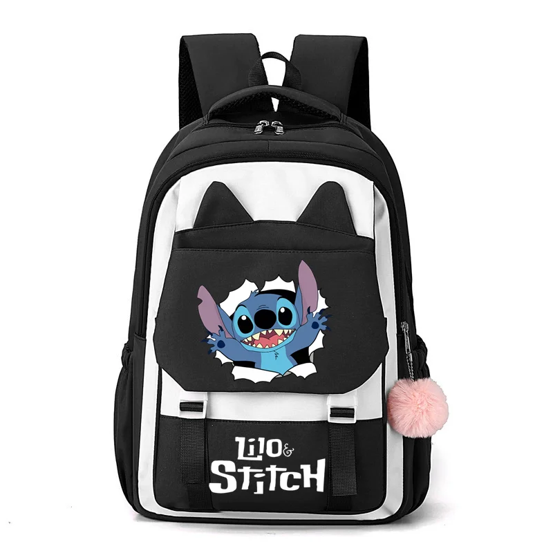 Stitch Backpack, Cartoon Kawaii Schoolbag, Cute Large Capacity Outdoors Daypack School Supplies Travel Bookbag Birthday Gift