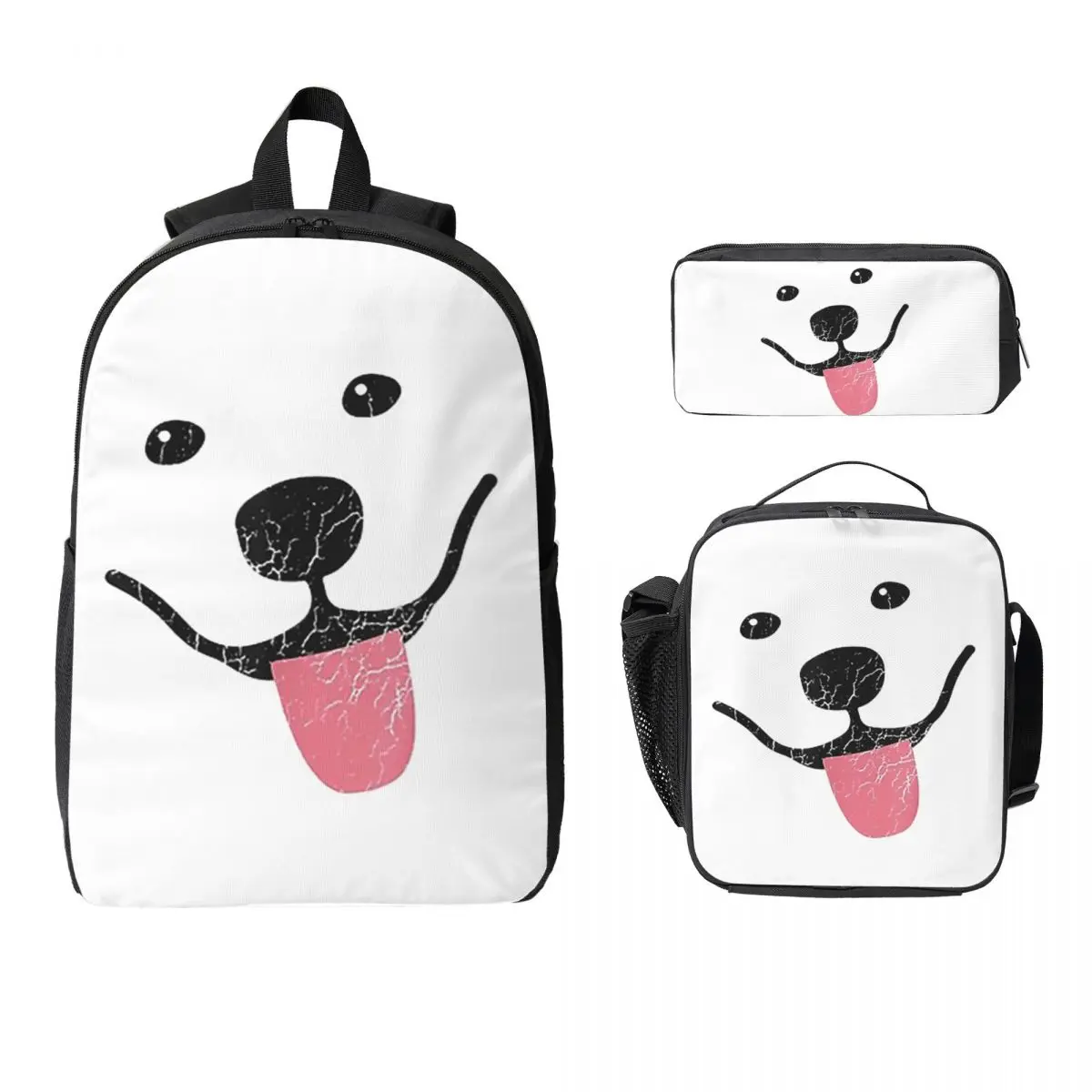 

Funny Samoyed Backpack Student Boys Girls BookBag School Bag Laptop Shoulder Bags 3ps Insulated Lunch Bag Pencil Case