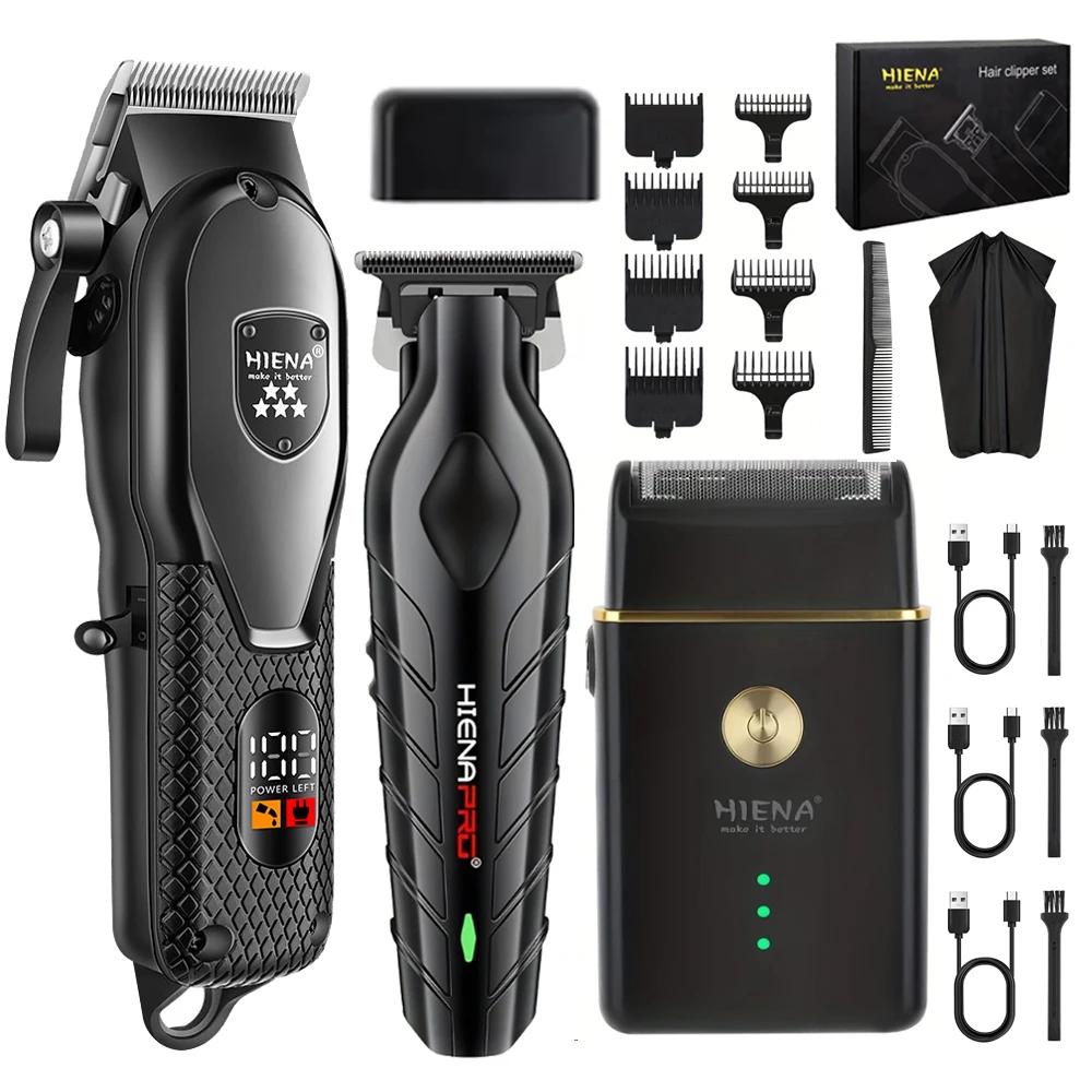 

hiena Rechargeable Hair Clippers Cordless Barber Easily Trimmer Bald Head Washable Electric Beard Shaver For Men Rechargeable