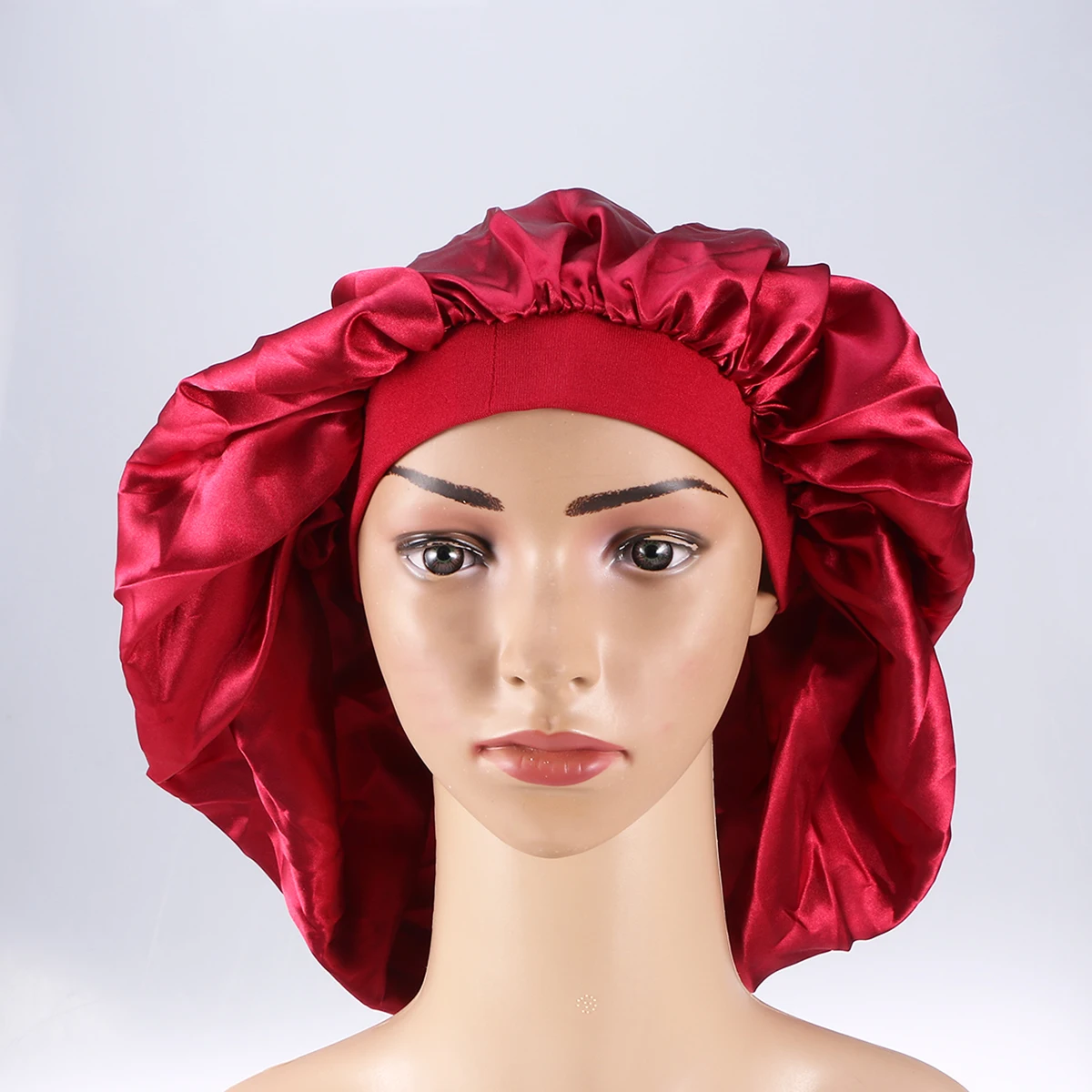 

Wide Brimmed Sleep Cap Bathing Cap Elastic Design Dacron Material Shower Cover Woman Accessories Home Use