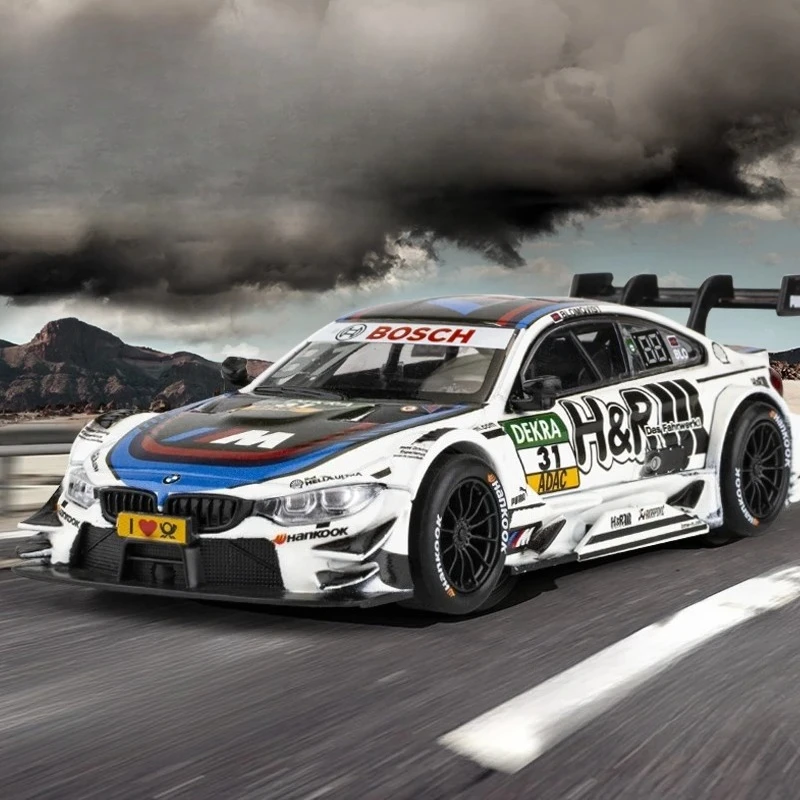 

Simulation 1：43 Scale M4 DTM Racing Car Model with Acrylic Display Box Collection Home Decor Diecast Miniature Voiture Hobby