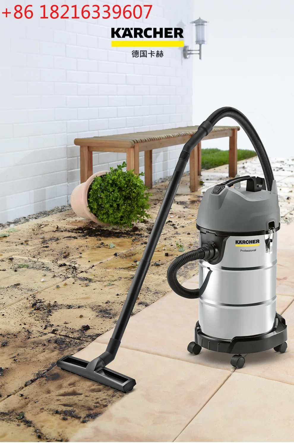 

Промышленный пылесос для дома и коммерческого использования, ведрового типа, для сухой и влажной уборки, с металлическим контейнером для пыли