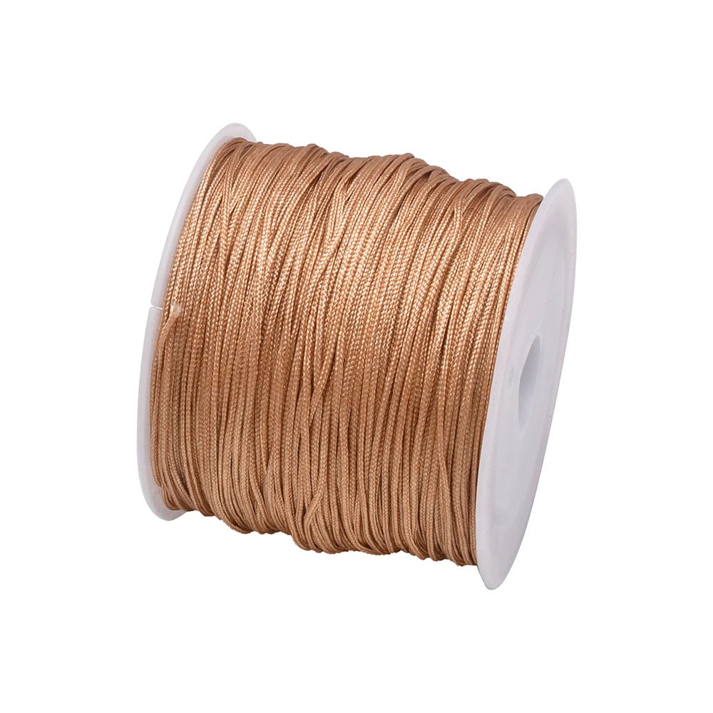 50Yds 0,8 mm ambachten nylon koord voor sieraden maken kralen gevlochten nylon satijnen string voor armbanden rattail trim Chinese knoop