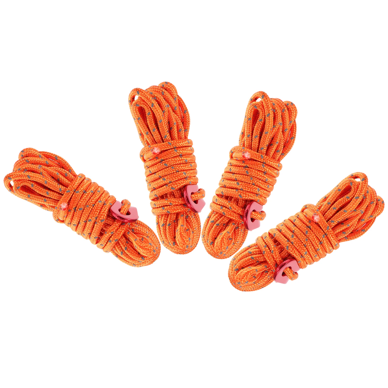 

4 Sets Tent Tensioner Tying Ropes Camping Accessoriescamping Storage Hanging Strap Buckles Polyester Windproof