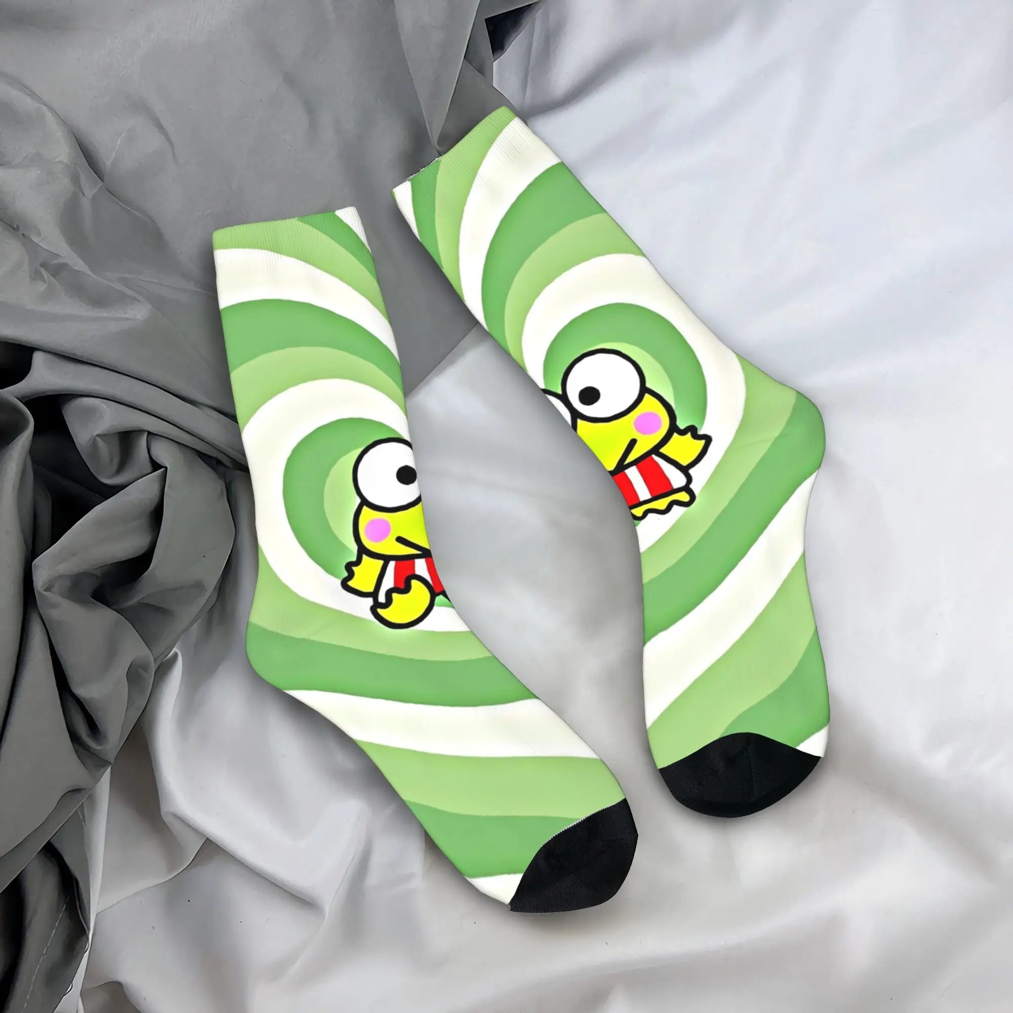 

Keroppi Cartoon Socks Retro Stockings Autumn Anti Slip Men Socks High Quality Graphic Outdoor Socks