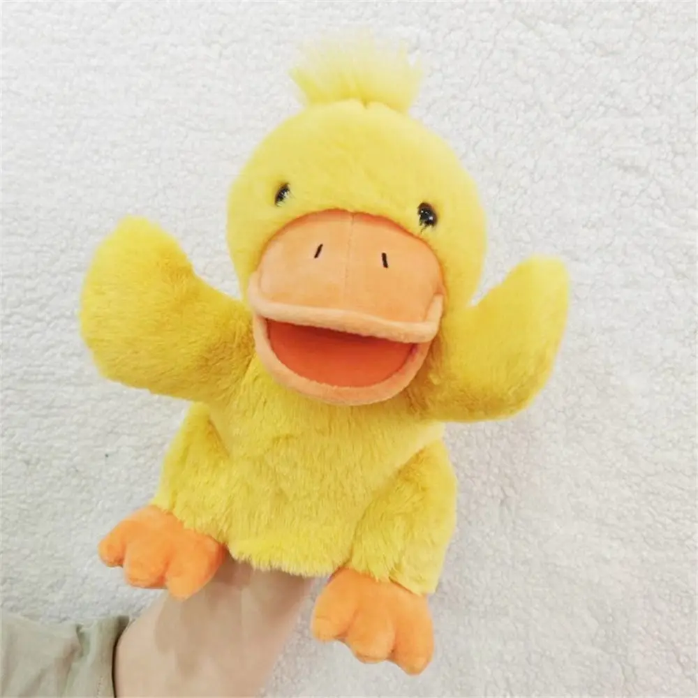 หุ่นสัตว์เปิดปากได้ วัว เป็ด หมู สุนัข ม้า แกะ ตุ๊กตาสัตว์แบบมือถือ สำหรับเล่นบทบาทสมมติ
