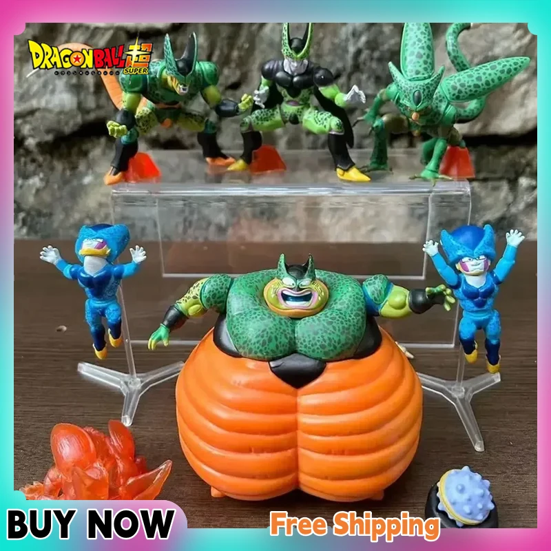 

Dragon Ball 8pcs Japanese Anime Cell Ultimate Shape Super Saiyan Action Figures Pvc Collectible Model Toys For Kids Gifts