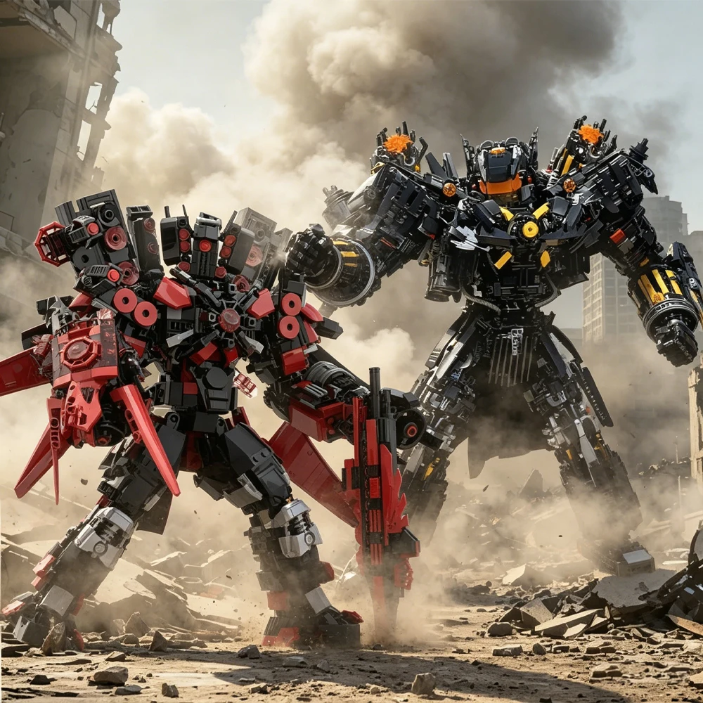 Verbessertes Giant Skibid-i Toiletten-Mecha-Bauset, großes Titan-Kampfroboter-Modellbausatz, ideales Sammler- und Geburtstagsgeschenkspielzeug