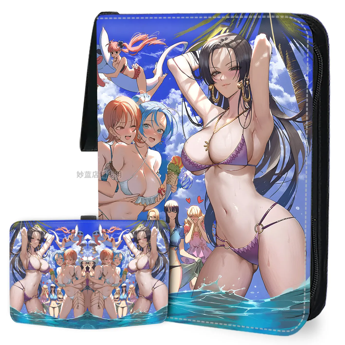 Anime 900pcs Card Album Book One Piece Nami Ulti Hancock Figure Collection Card Zipper Game Cards Binder Holder Kids Toy Gift