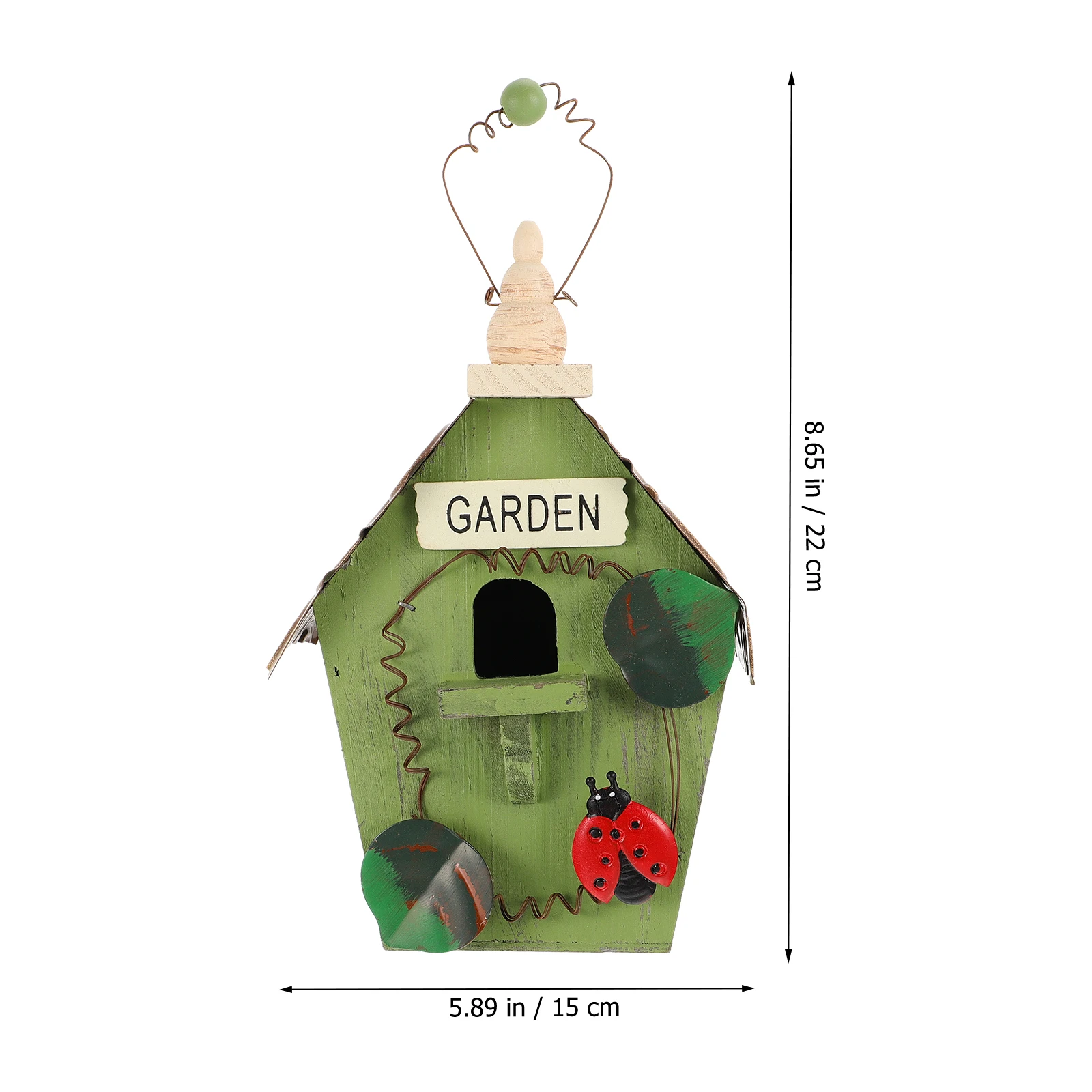 

Wooden Bird House Craftsmanship Windproof Rainproof Lovely Hanging Nest for Balcony Garden Decor Adorable Outdoor Bird