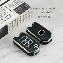 TPU Car Key Case Shell Cover Fob for Honda Civic HRV CRV XRV CR-V Crider Odyssey Pilot Fit Accord Protector Accessories