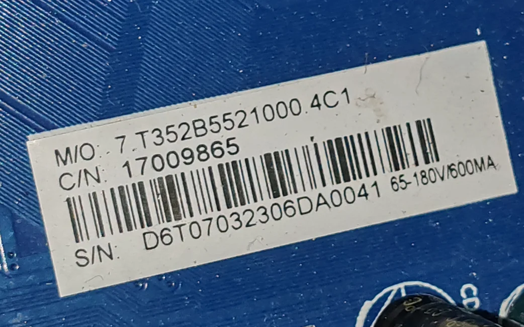 CV352-B55 Scheda madre TV di rete WiFi tre in uno, foto fisica, testata per 60--180 V 600 mA 1 g+8 G