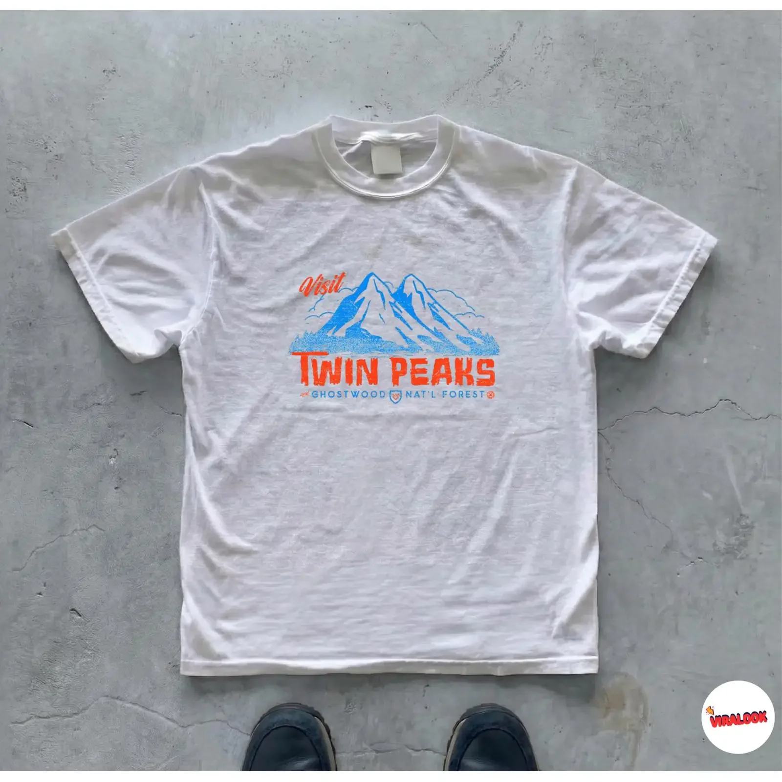 Vintage Twin Peaks Ghostwood National Forest T Shirt David Lynch 90s TV Retro Park Souvenir  vintage Washed