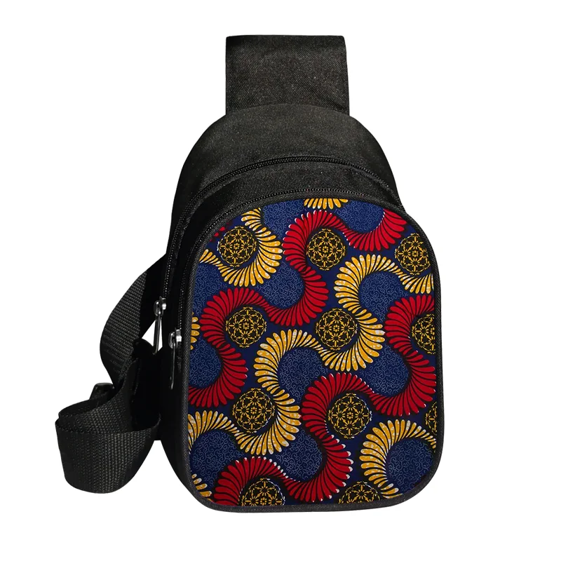 Afro Women Girls Waterproof Crossbody Waist Bag African Woman Print Belt Bag Pack Fashion Travel Chest Bum Bag Travel Purse