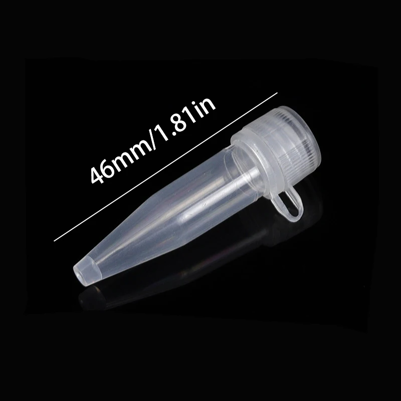 Mini 1.5ml Centrifuge Tube with 10 Test Tubes Transparent Plastic with Gaskets Container  Scientific Laboratory Testing Access