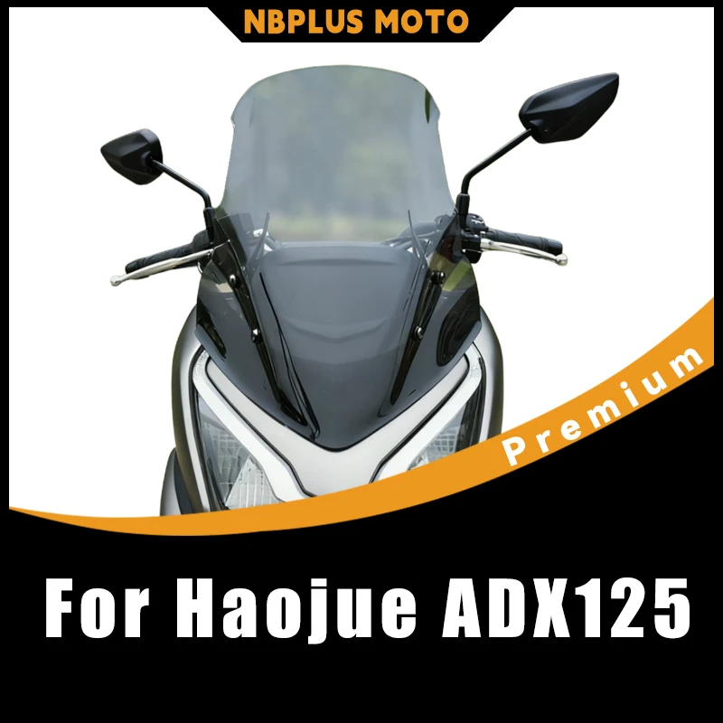 【Premium】  For Haojue ADX125 Modified Heightened Front Windshield Glass & Rain Deflector Accessories