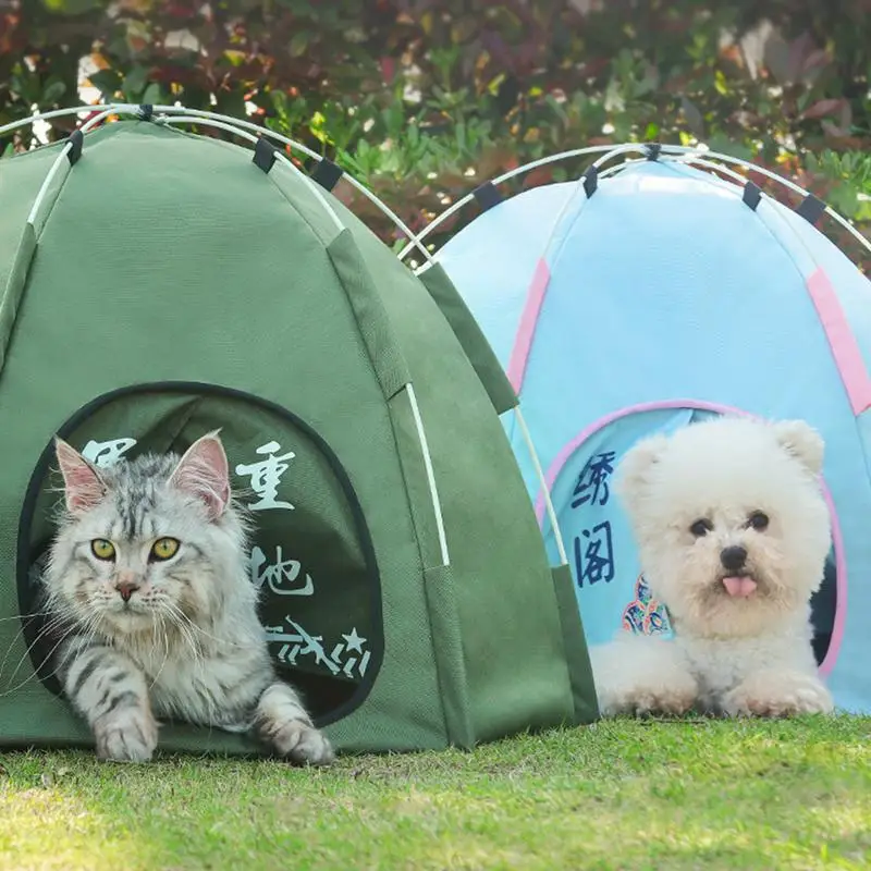 Pet Cooling Tent Ventilate Dog Houses Ventilate Cot Bed Continuous Cooling Tent Air Conditioned Comfort Portable Tent For Pets