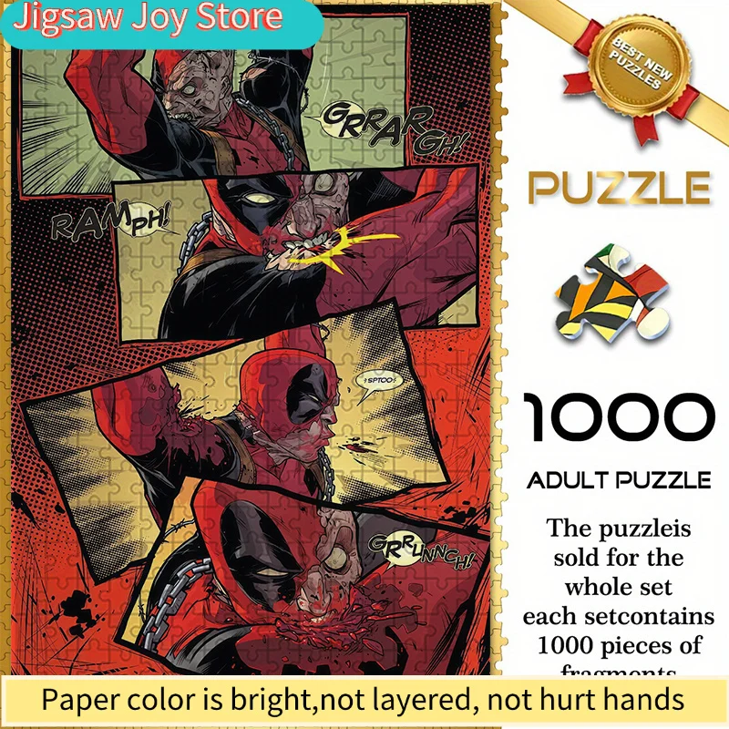 

Бесшовные пазлы в стиле Marvel Z1.15-6 с дизайном в стиле комиксов Дэдпула — прочные и толстые пазлы, идеально подходящие для взрослых.