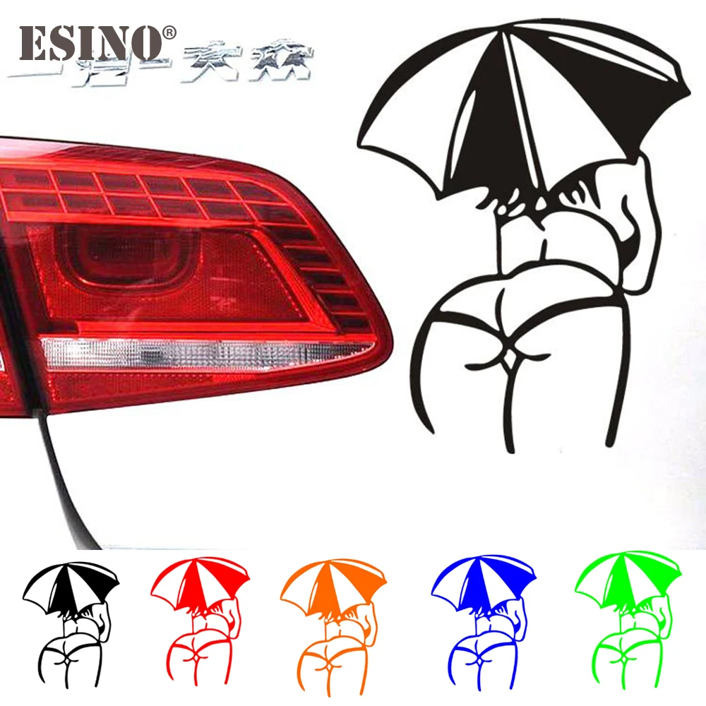 

Funny Creative Cartoon Car Styling Hot Lady Sexy Woman Girl With Umbrella Car-covers Decorative PVC Carving Auto Decal Sticker