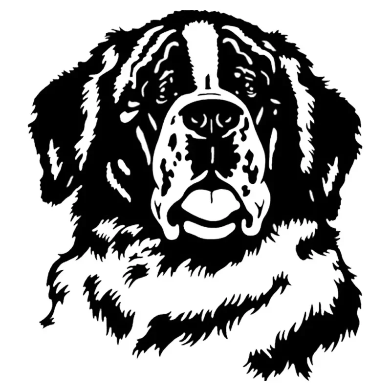 

Car Sticker Funny Cute Bernard Dog Car Decoration Accessories Sticker Waterproof Cover Scratch Black/white, 23cm*21cm