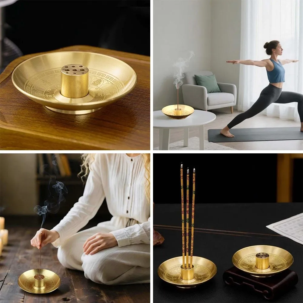 Stand Base 9 Hole Incense Holder Incense Tray Ash Catcher Round Incense Burner Home Fragrance Burner Stand Incense Stick Plate