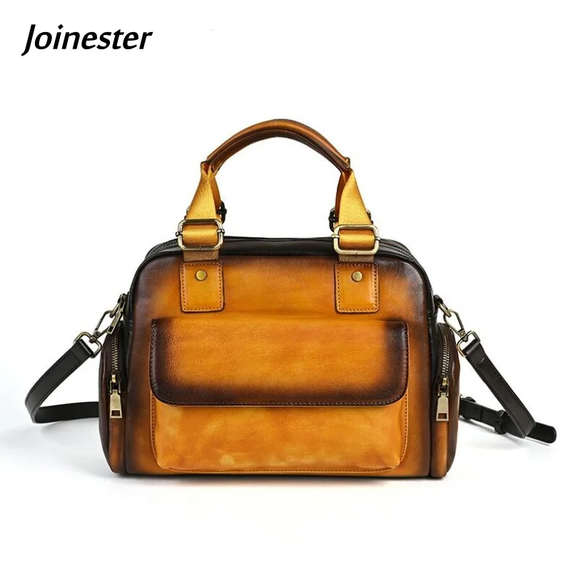 

Full Grain Genuine Leather Vintage Flap Handbag Functional Large Capacity Daily Commuting Bags for Ladies Leisure Shoulder Bag