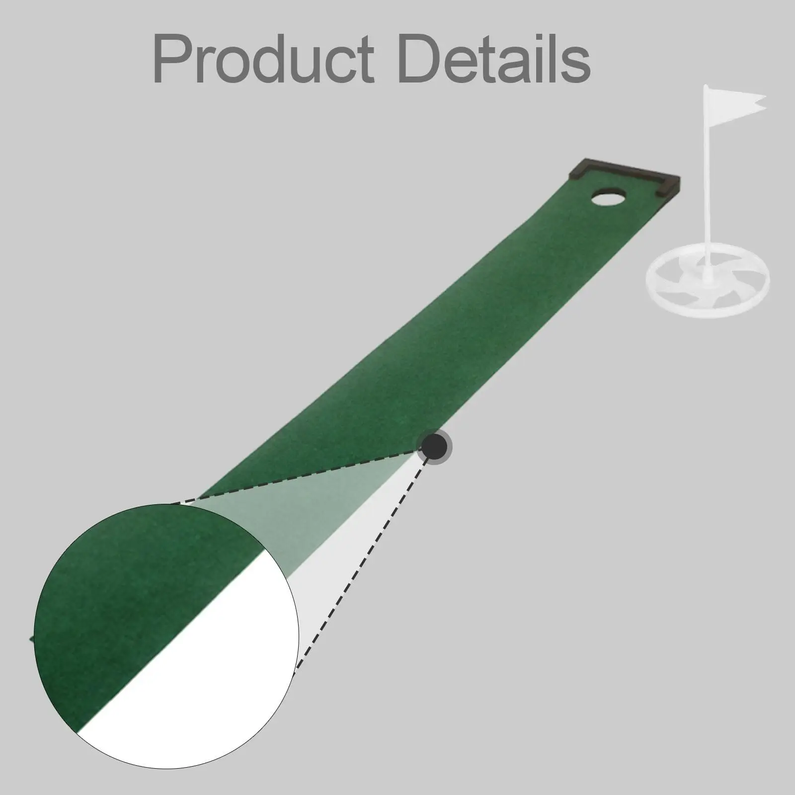 حصيرة وضع الجولف الخضراء معدات التدريب المحمولة التدريب المعونة 9 درجة المنحدر المدرب للاعبي الغولف مكتب المنزل