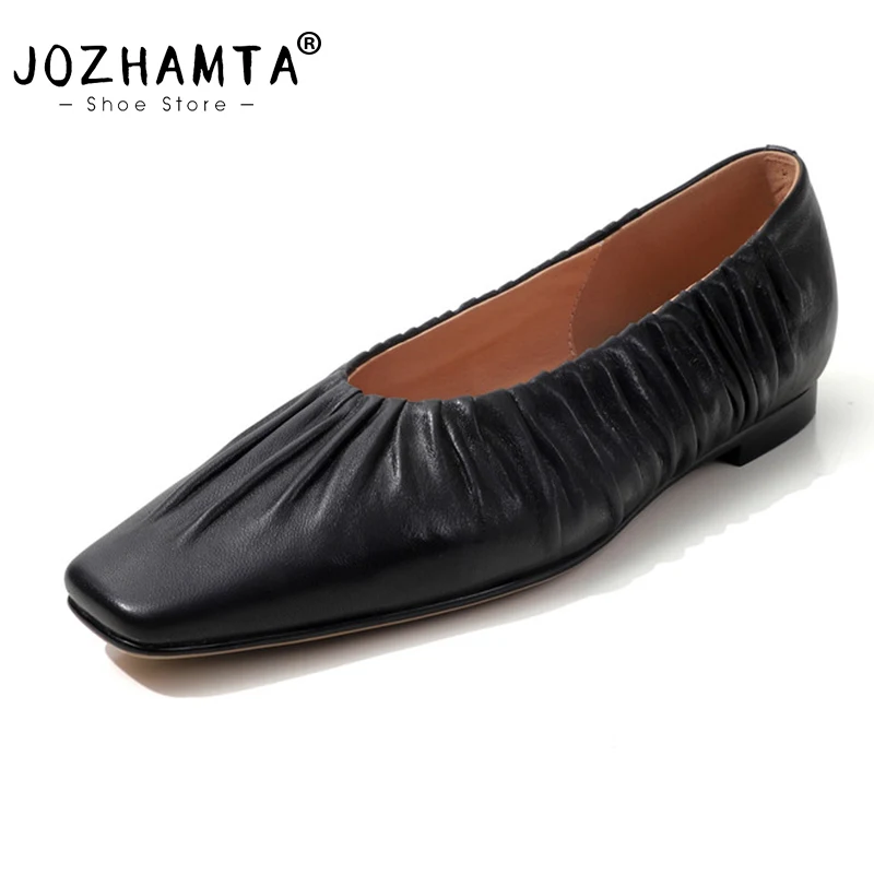 Women’s Genuine Leather Loafers - Low Heel Flats for Spring