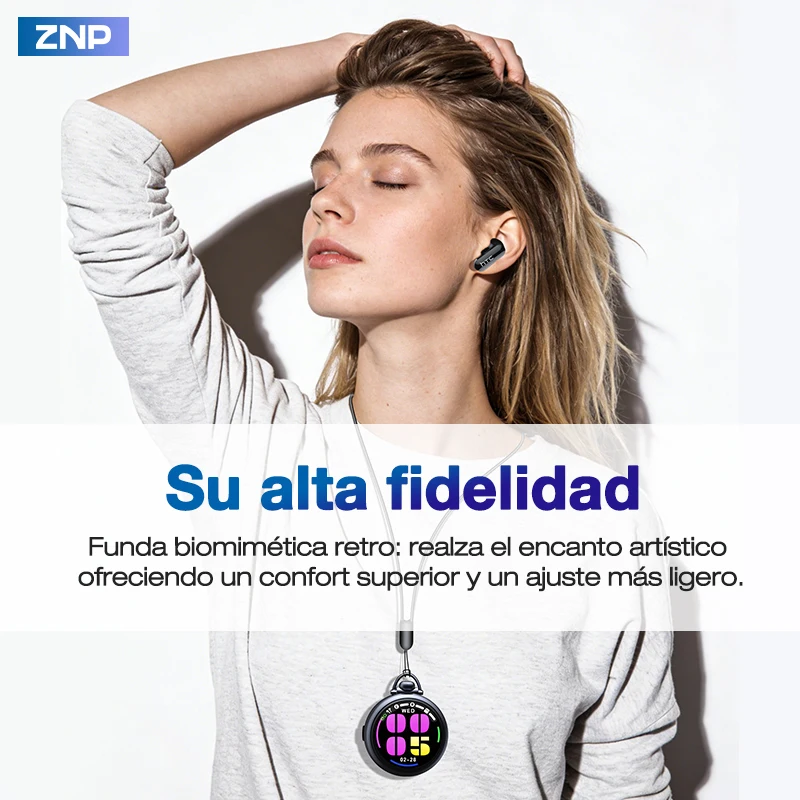 Últimos Auriculares Traductores Inalámbricos con IA ZNP 2026, Compañero Emocional, Asistente para Reuniones, Traducción de Viajes, Auriculares Bluetooth N03