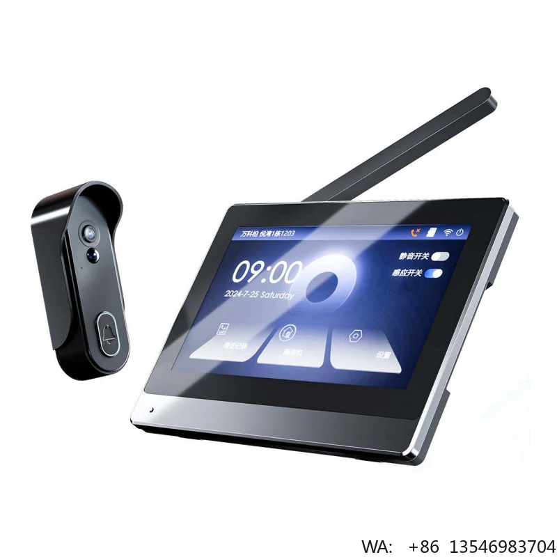 7-inch Doodle WIFI Wireless Video Intercom Doorbell Full Touch High-Definition 1080P Display Multi-Angle Monitoring Home