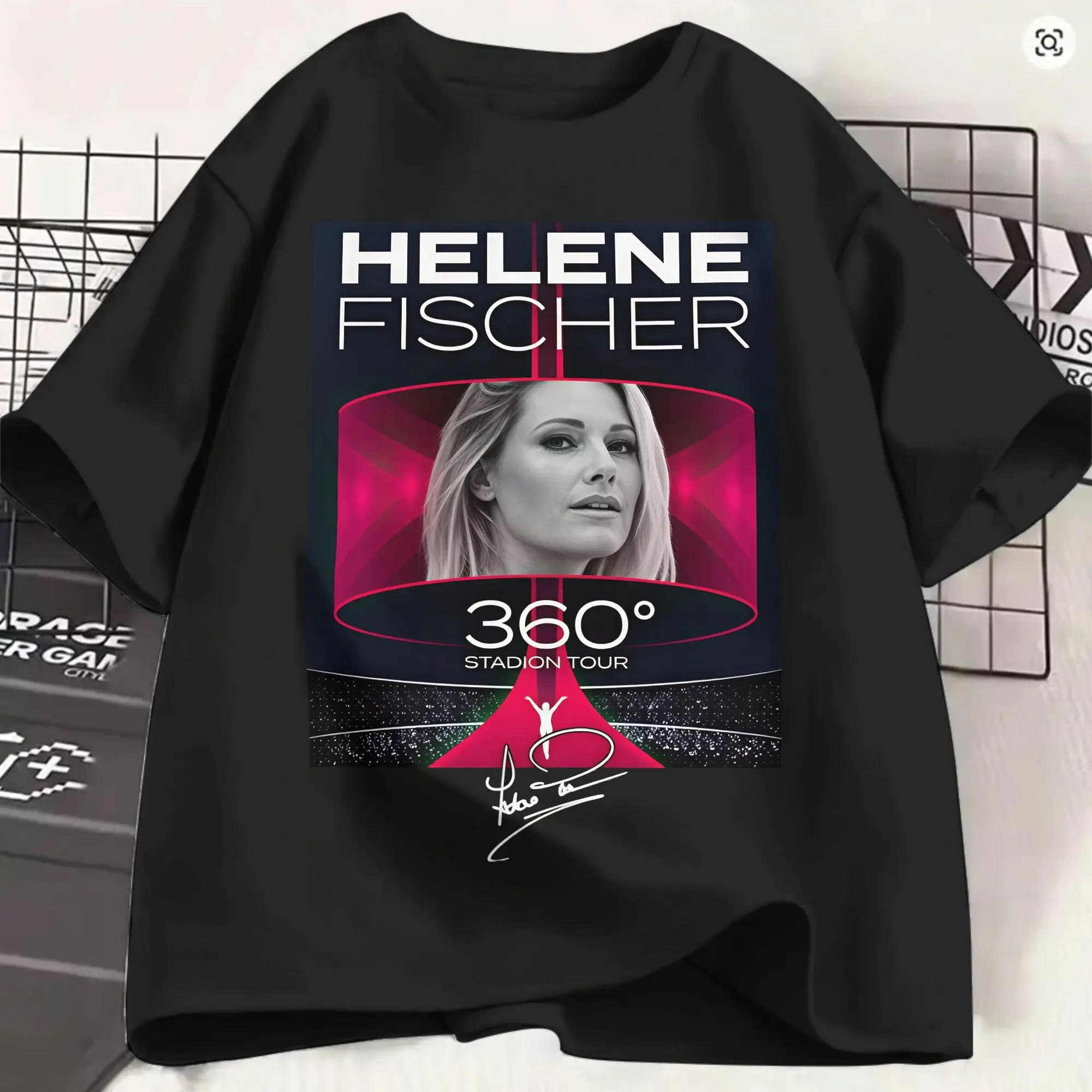 Helene Fischer 100% Cotton T Shirt Men Summer 360° Stadium Tour 2026 Street Style T Shirts O Neck Fashion Tee Shirt Plus Size