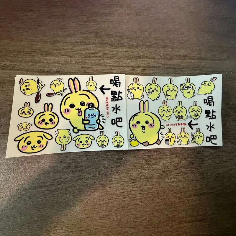 

Chiikawa Usagi Transfer Stickers Cute Cartoon UV Water Cup Decals Waterproof Scratch Resistant Ins Decoration DIY