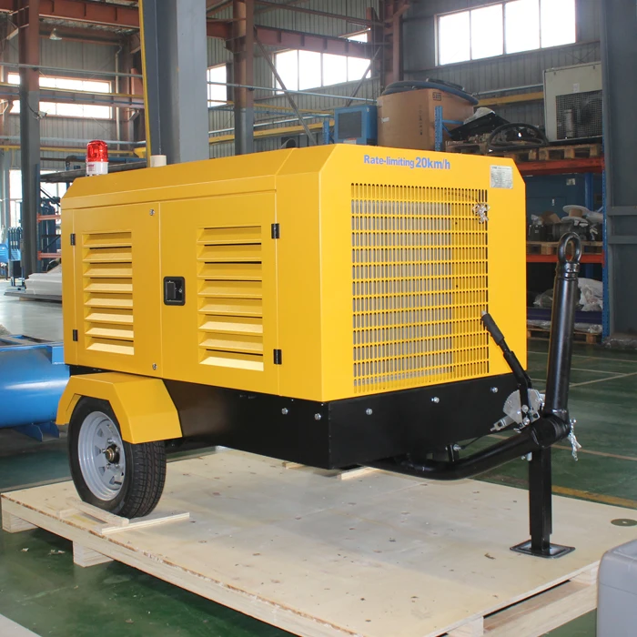 New Technology Low Price 42KW Flexibility Direct Drive Mobile Portable diesel Screw Air Compressor Machine for Mining