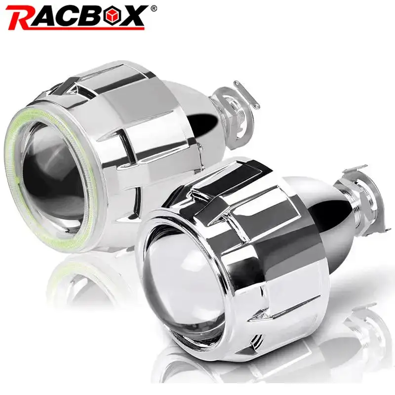 EYE HID LAMP 2個セット Mini 2.5 inch HID Lens Bi-xenon LED Angel Eyes Projector Lenses