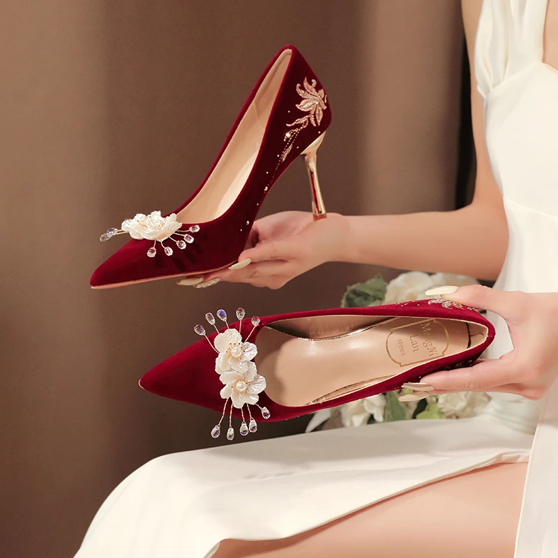 

Wedding Shoes High Heels Women's 2025 New High-end Shoes Without Tiring Feet
