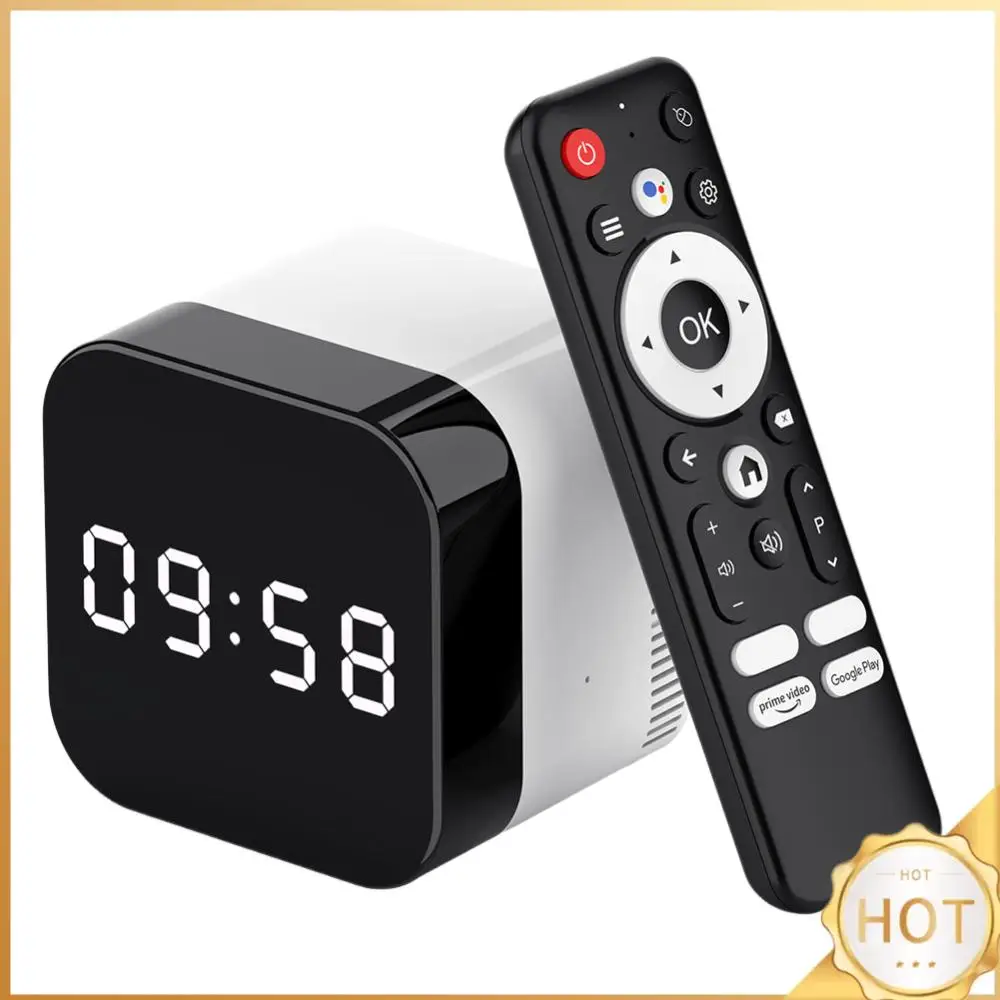

Smart TV Box Android 14.0 WIFI 6 BT 5.X Media Player 8K Alarm Clock TV Box with 2.4G Voice Remote Control