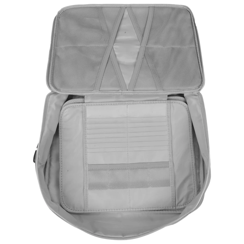 

Document Bag With Lock, Fireproof 3-Layer With Zipper,For Laptops