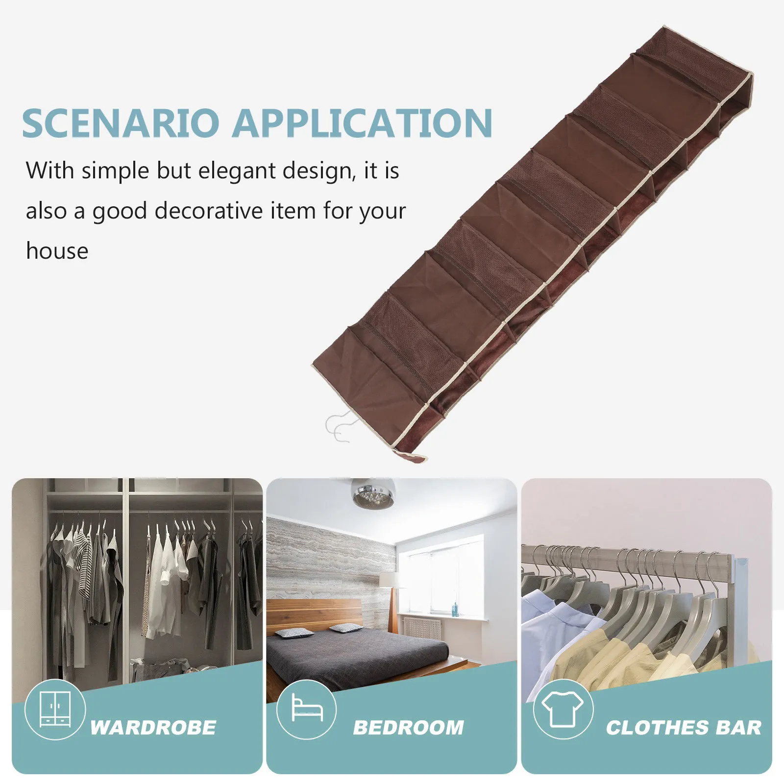 10-Layer Non-Woven Fabric Foldable Shoes Rack Space-Saving Compact Shoe Storage Organizer for Bedroom Living Room Wardrobe view 2