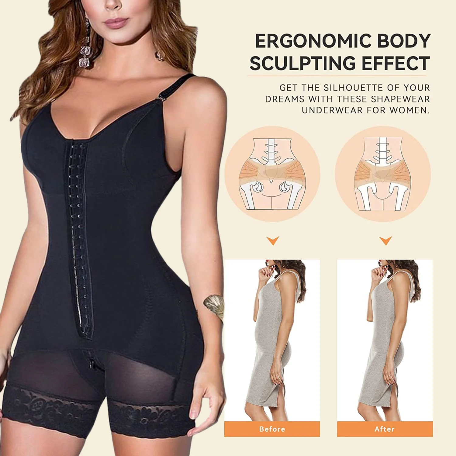 Fajas Colombian Women Compression Garment Slimming Shapewear Corset Waist Trainer Body Shaper Lingerie Sexy corrective underwear