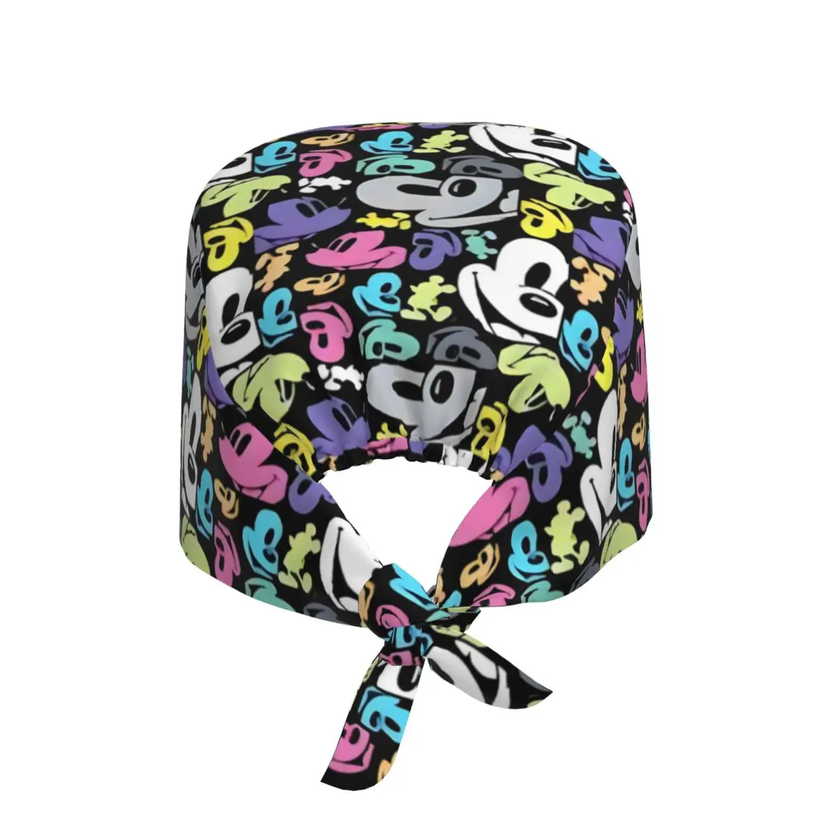 Custom Graffiti M-micked M-Mouse Cleaning Working Cap Comfortable Unisex Anime Scrub Cap Surgicals Hat Nurse Scrubs Hat Nurse